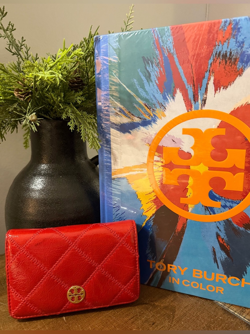 Tory Burch Quilted Patent Leather Bifold Wallet